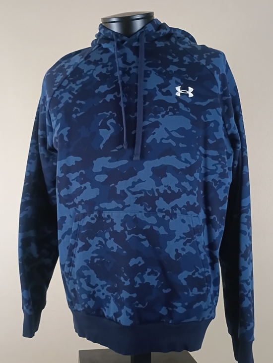 Under Armour Other - Under Armour Rival Fleece Camo Hoodie Men’s Large Blue Camouflage Sweatshirt